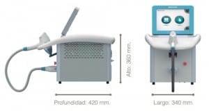 equipo laser diodo ligero compacto spartan